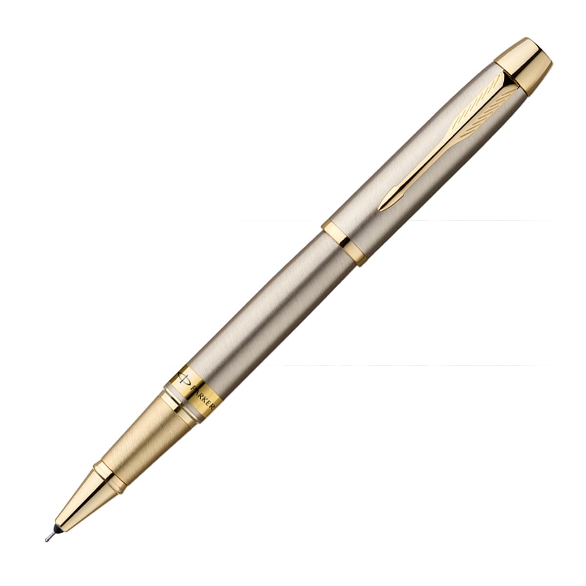 Parker Odyssey Brushed Metal Gold Trim Roller Ball Pen