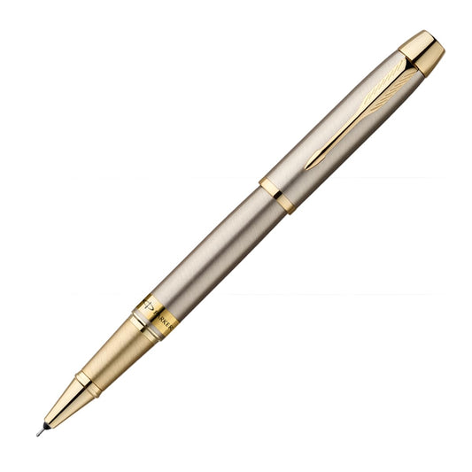 Parker Odyssey Brushed Metal Gold Trim Roller Ball Pen