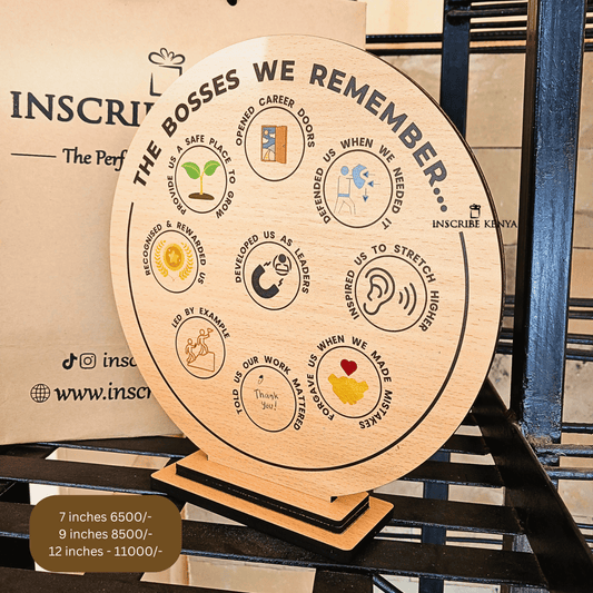 Wooden Round Boss Plaque