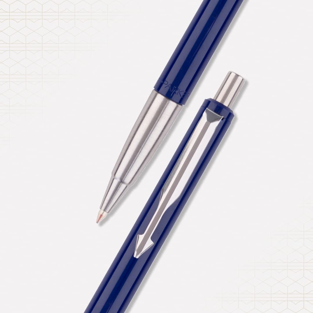 Parker Vector Standard Chrome Trim Ball Pen (Ink - Blue)