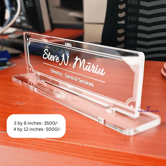 Acrylic desk nameplate