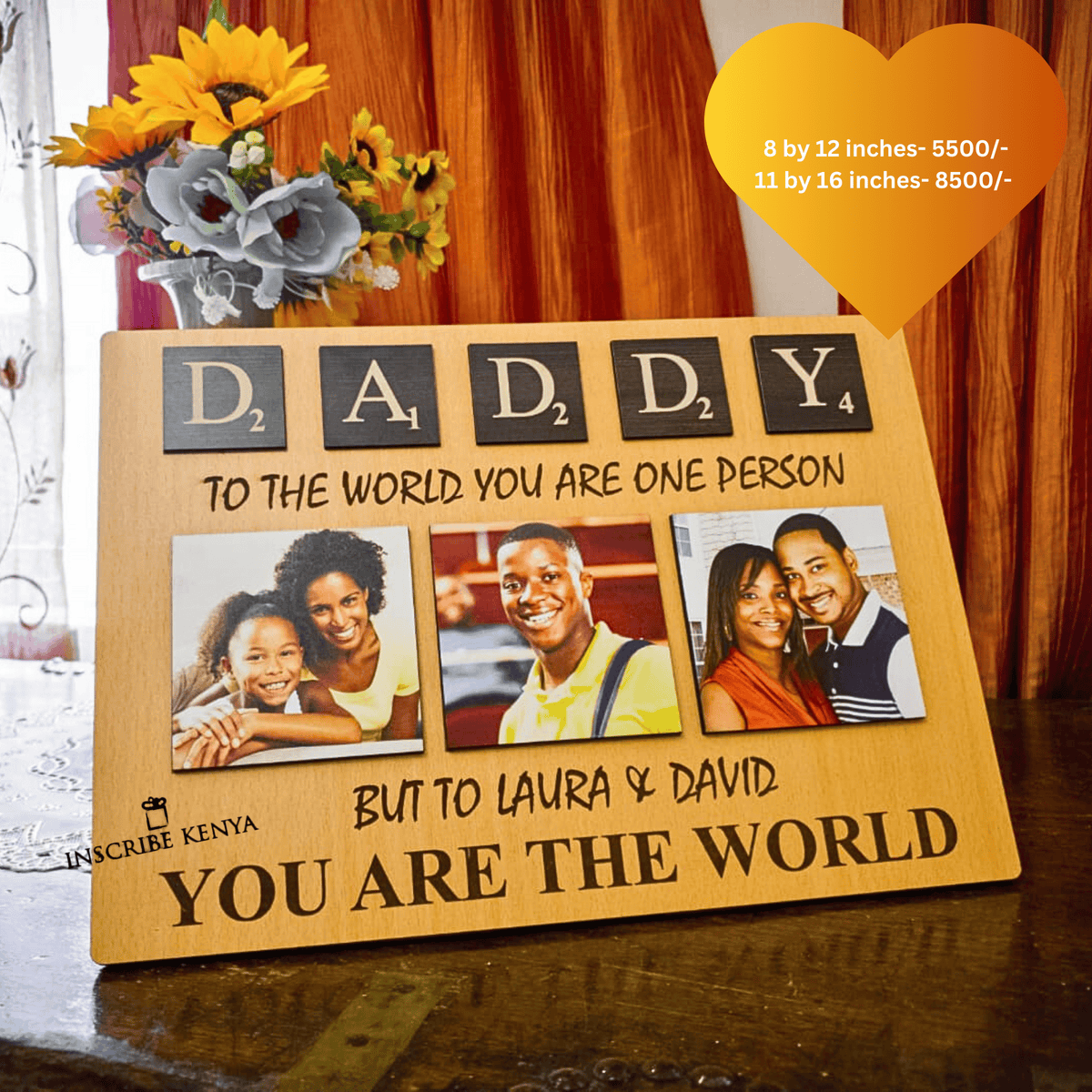 Best Father Dad Daddy Frame. – InscribedGiftsKe