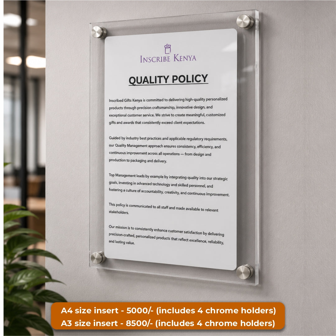 Acrylic Sandwich Display Plaque