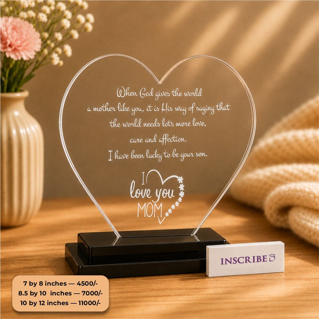 Acrylic Heart Award/Tophy Plaque A005