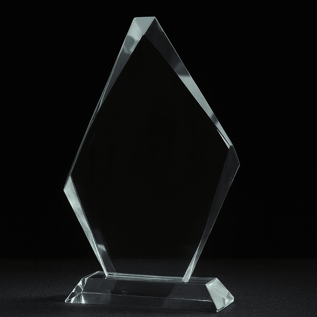 Diamond Crystal Glass Award Trophy