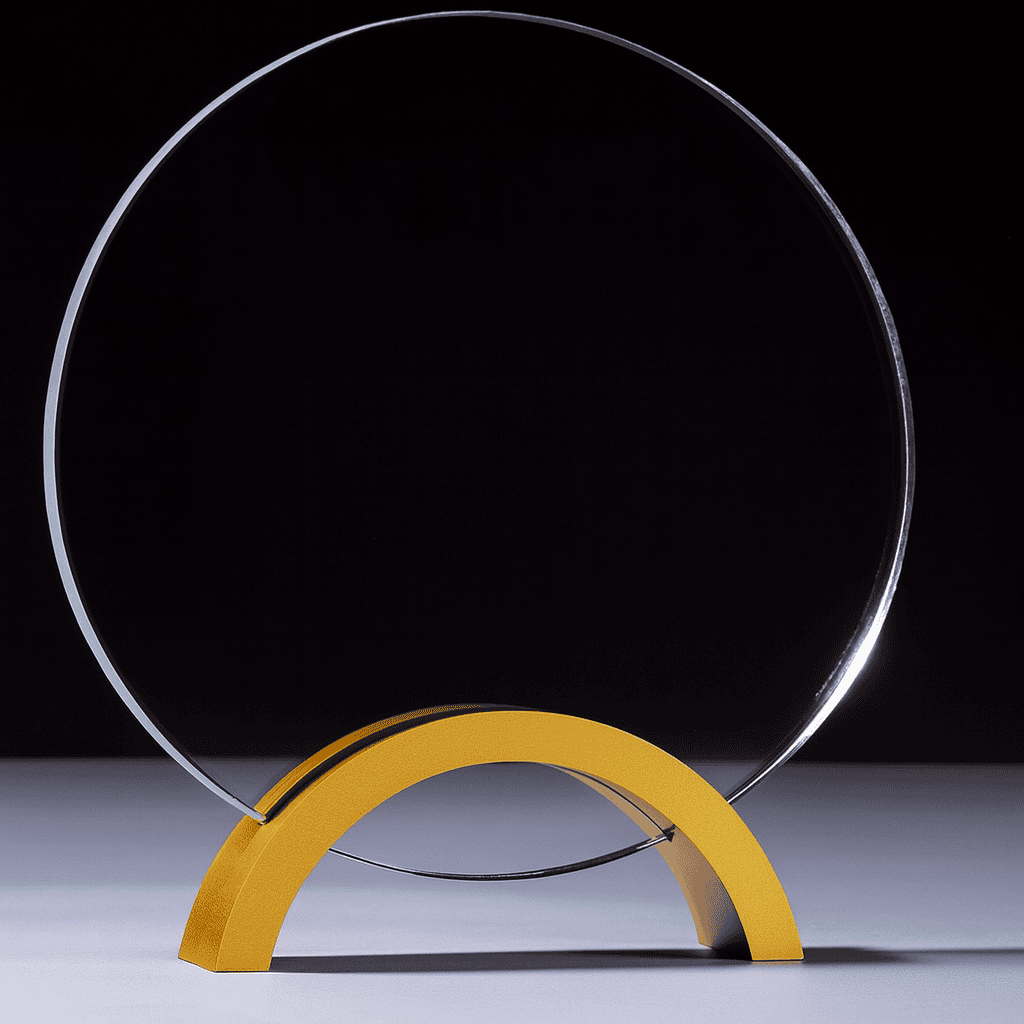 Solar Halo Crystal Glass Award Trophy