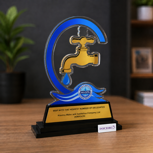 Personalized Acrylic Recognition Award – Water Tap Design