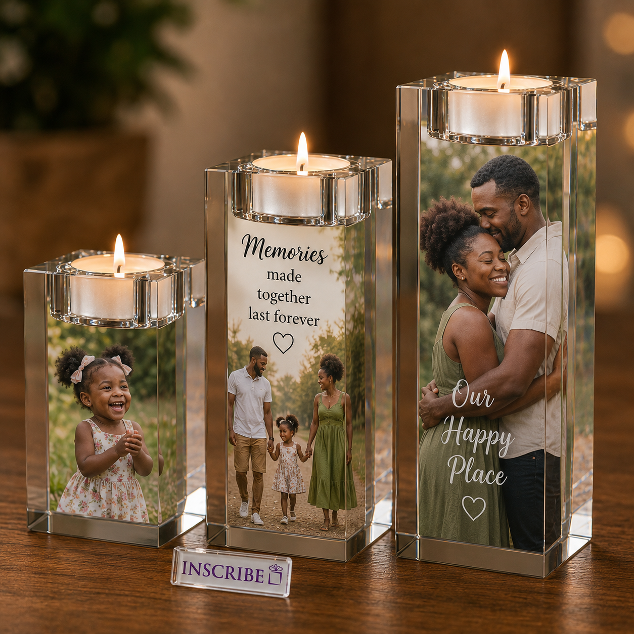 Personalized Crystal Candle Holders