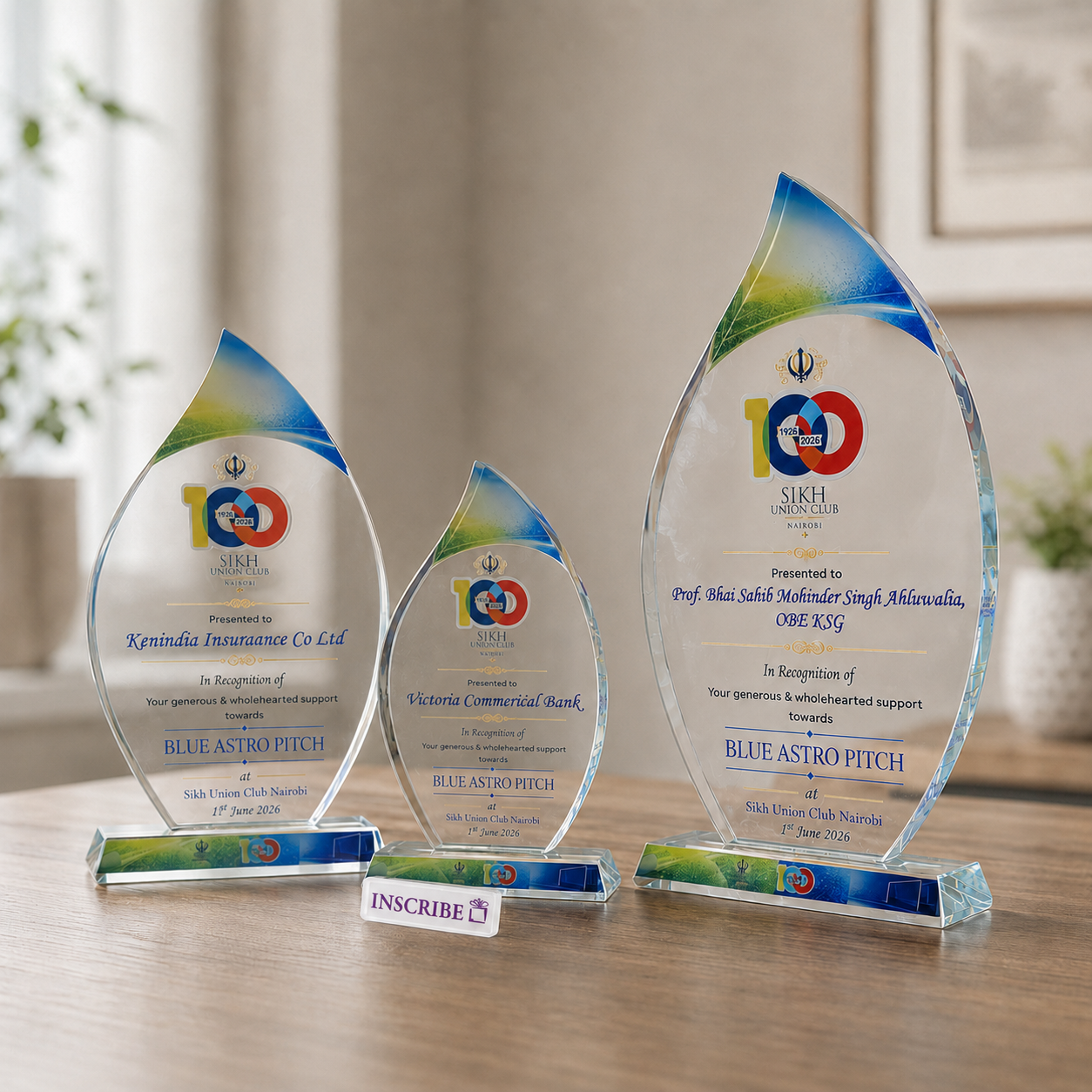 Flame Glass Award Trophy