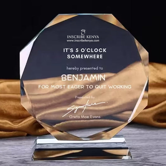 CR-07 Round Octagon Crystal Award