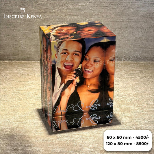 Crystal Cube Self Standing (Surface Engraved)