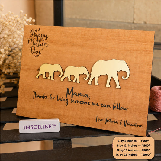 Elephant Theme Message Plaque.