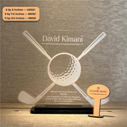 Personalized Golf Acrylic Award