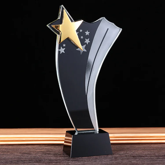 Comet Crystal Glass Award Trophy