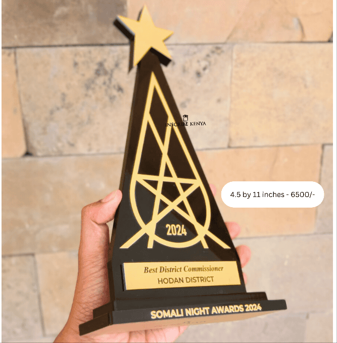 Acrylic Star Top Triangular Award