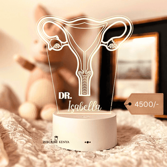 Acrylic Led Uterus themed Doctor Plaque