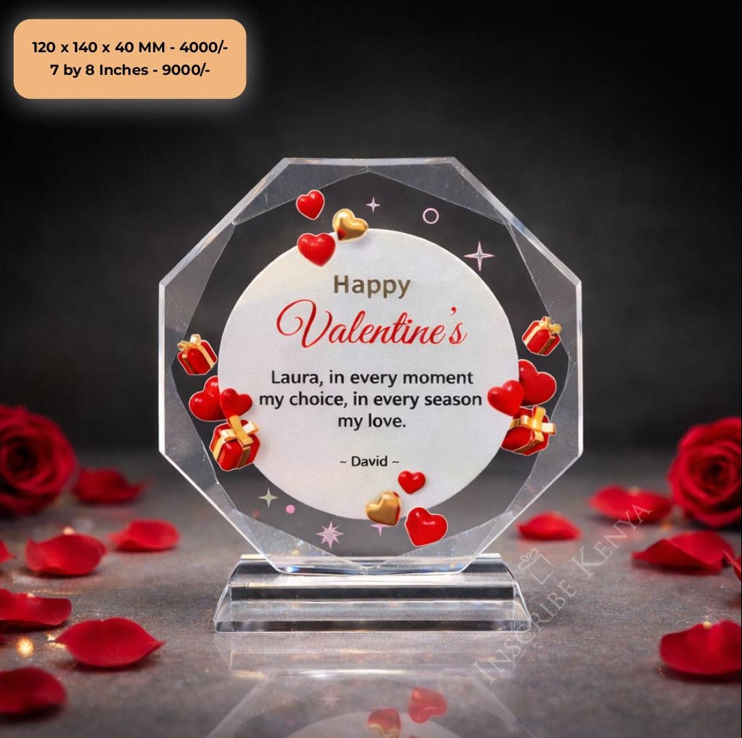 Crystal Octagon for Him or Her – InscribedGiftsKe