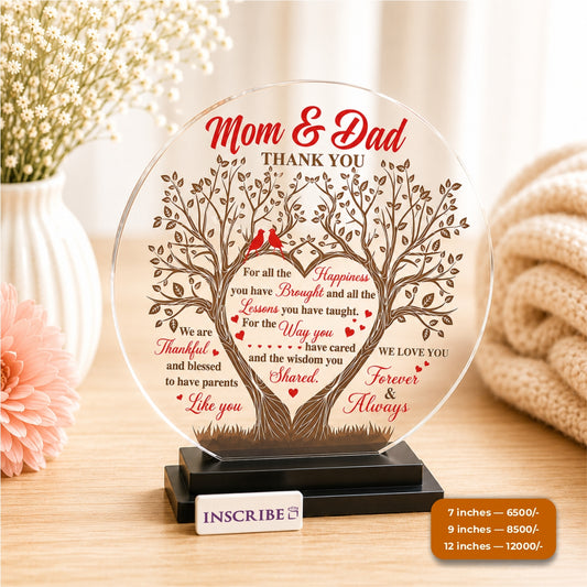 Round Acrylic Thank You Award