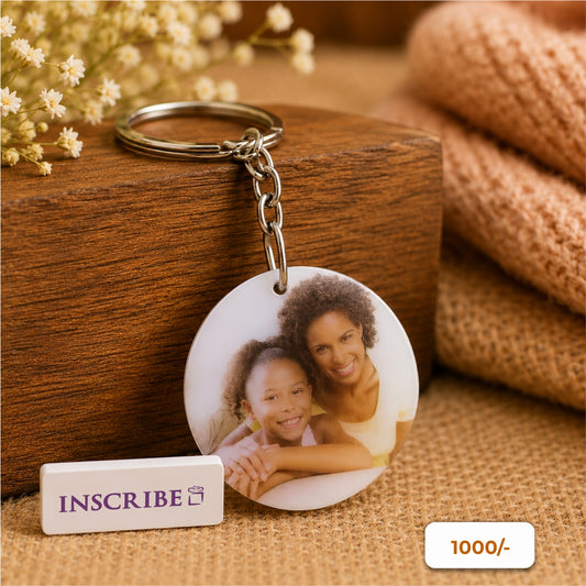 Round acrylic Photo keychain