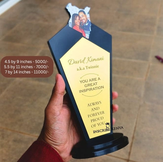 Kenya Top Black Gold Acrylic Award Trophy
