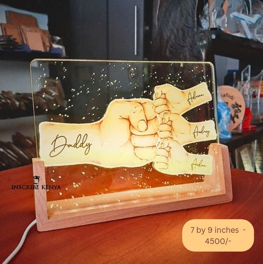 Daddy Hands LED lighted Plaque