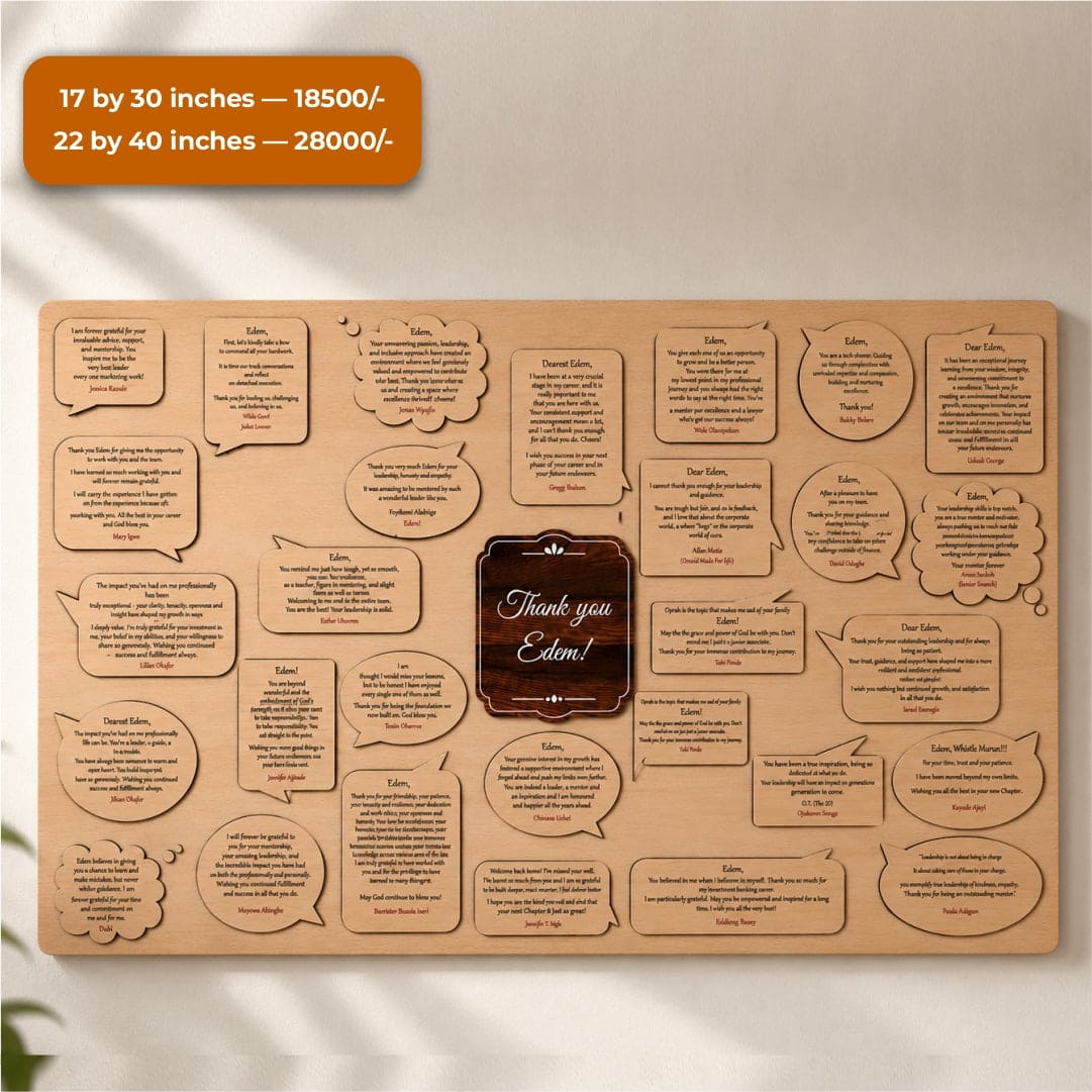 Personalized Tribute Message Board – Farewell, Retirement & Birthday Wall Plaque
