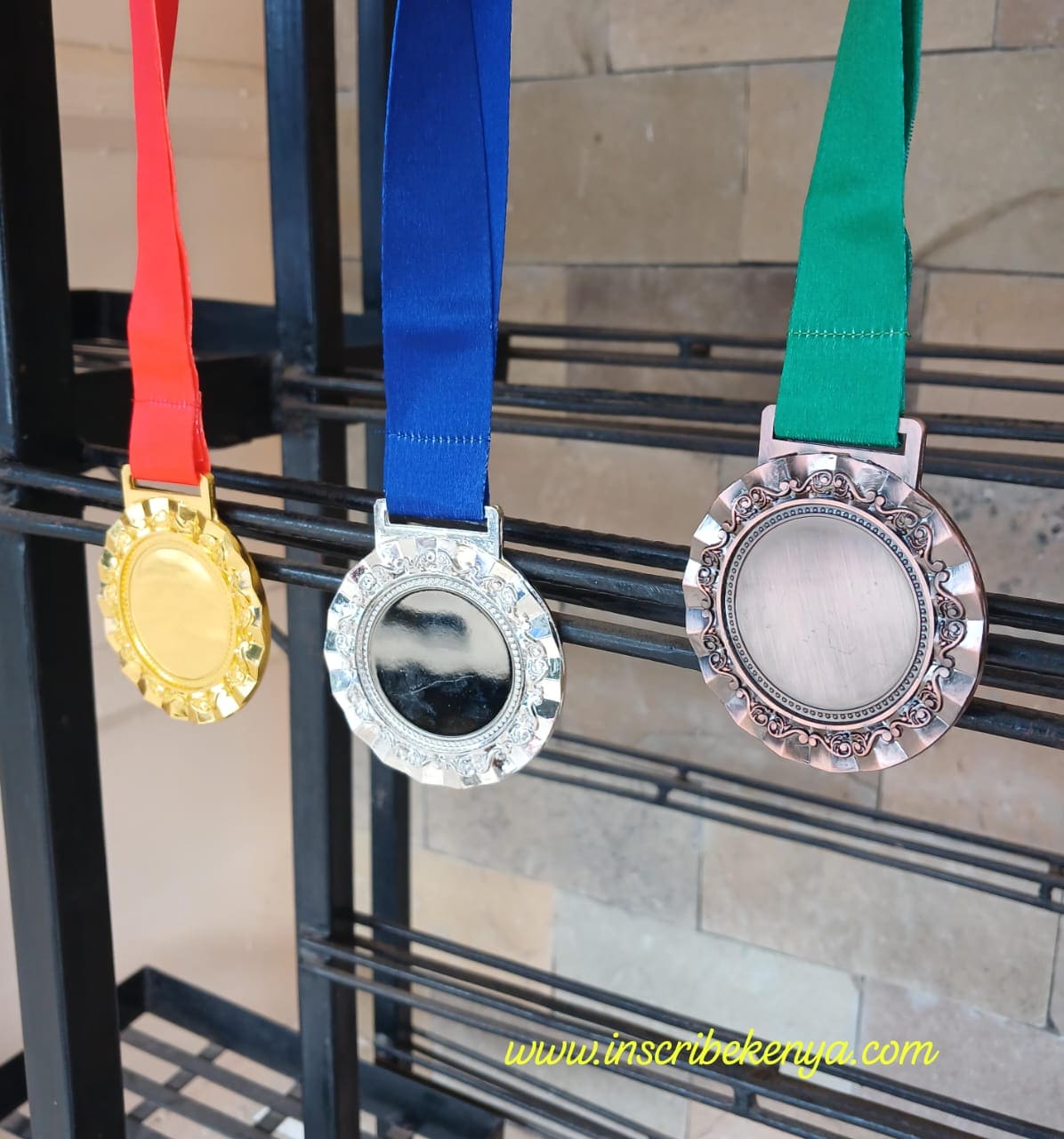 Gold / Silver / Bronze Brass Medals Personalized 6.5cm Diameter