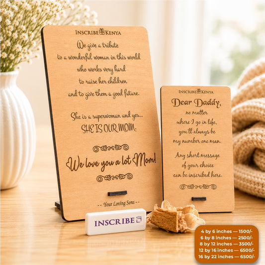 Wooden Simple Inscribed Message Frame MF007