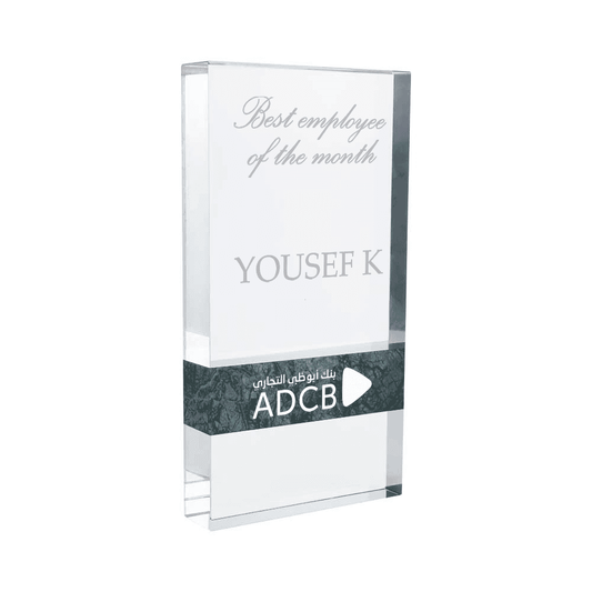 CR-49 Rectangular Crystal Marble Award Trophy