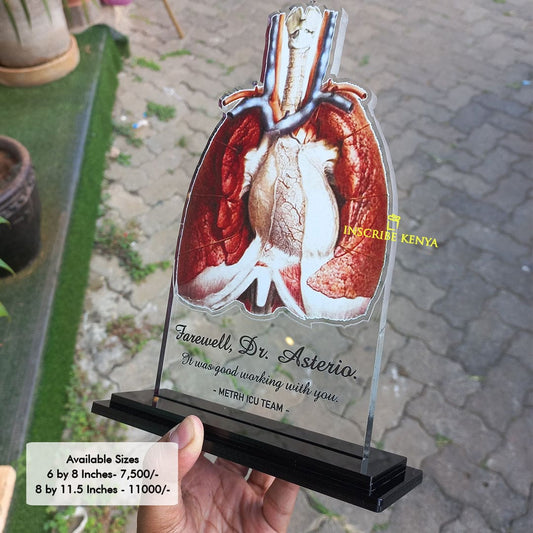 Acrylic Cardio Heart Lungs Award Trophy