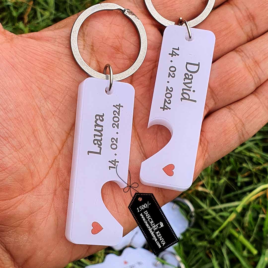 Acrylic Couple Pair Keychains