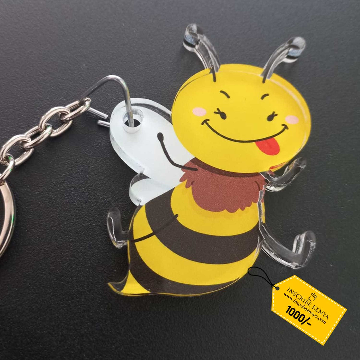 Spring Keychain Bee Honey Bee shaped keychain – InscribedGiftsKe