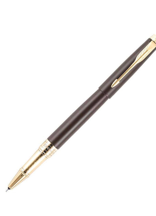 Parker Aster Matt Brown Gold Trim Roller ball Pen