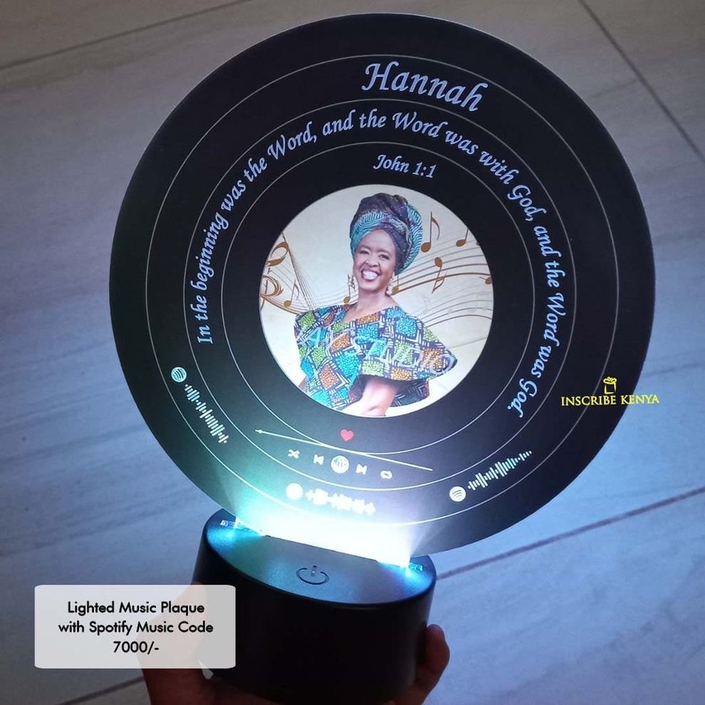 Music Plaque Lighted LED with spotify codes - Scan & Play ...