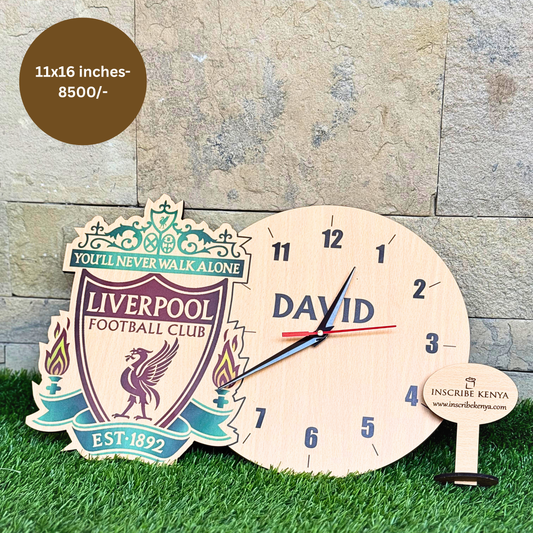 Liverpool Logo Shaped Wall Clock.