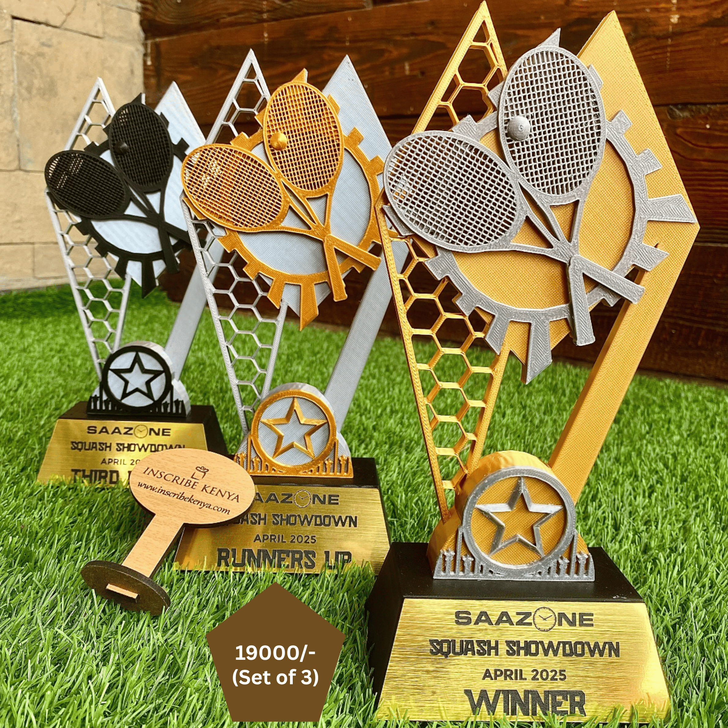 Trophy Swatcher Squash Trophy Set. – InscribedGiftsKe