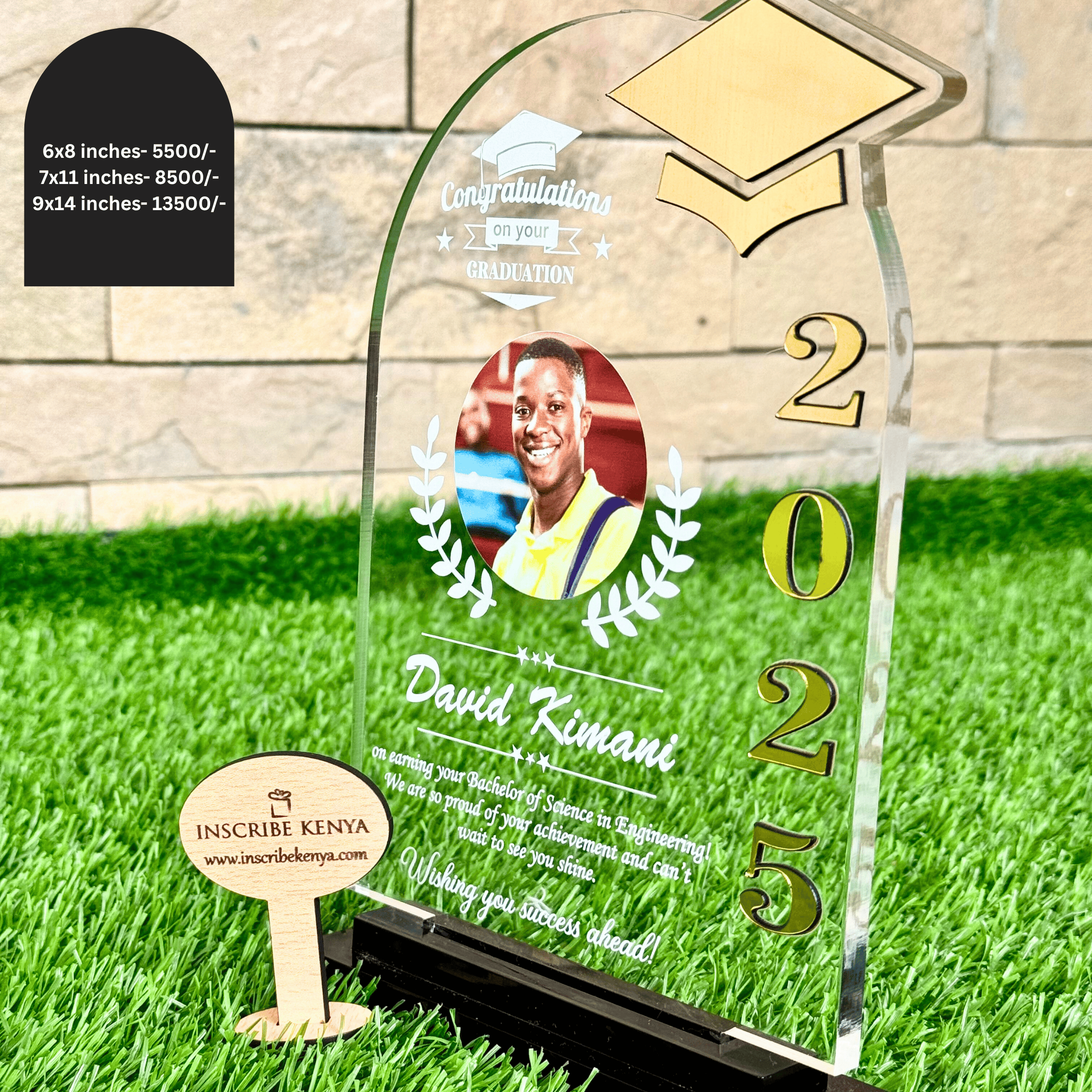 Grad Plaque Acrylic Graduation Plaque. – InscribedGiftsKe