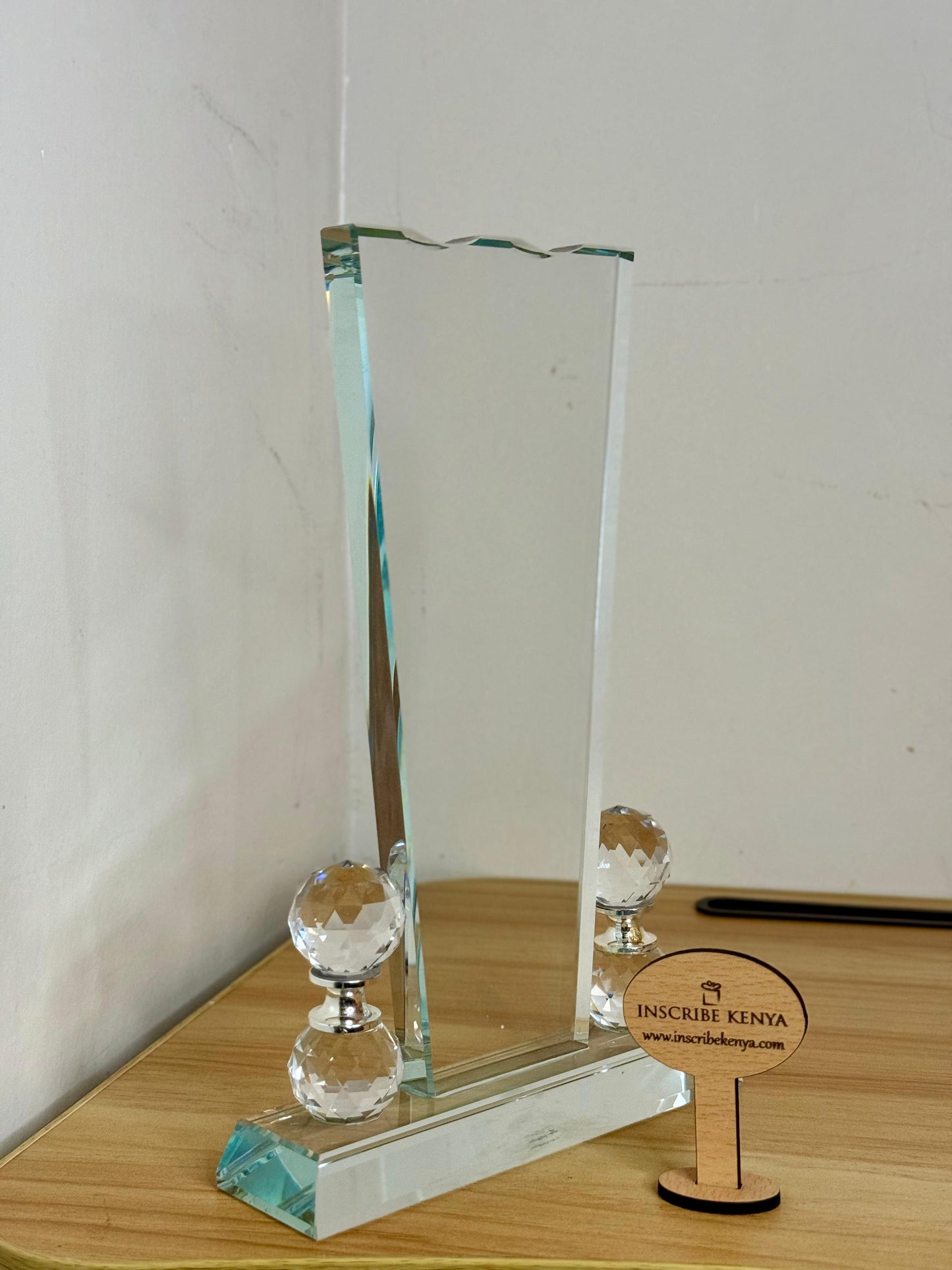Twin Orbit Glass Crystal Award Trophy