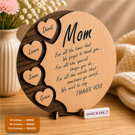 Round hearts Frame MOM