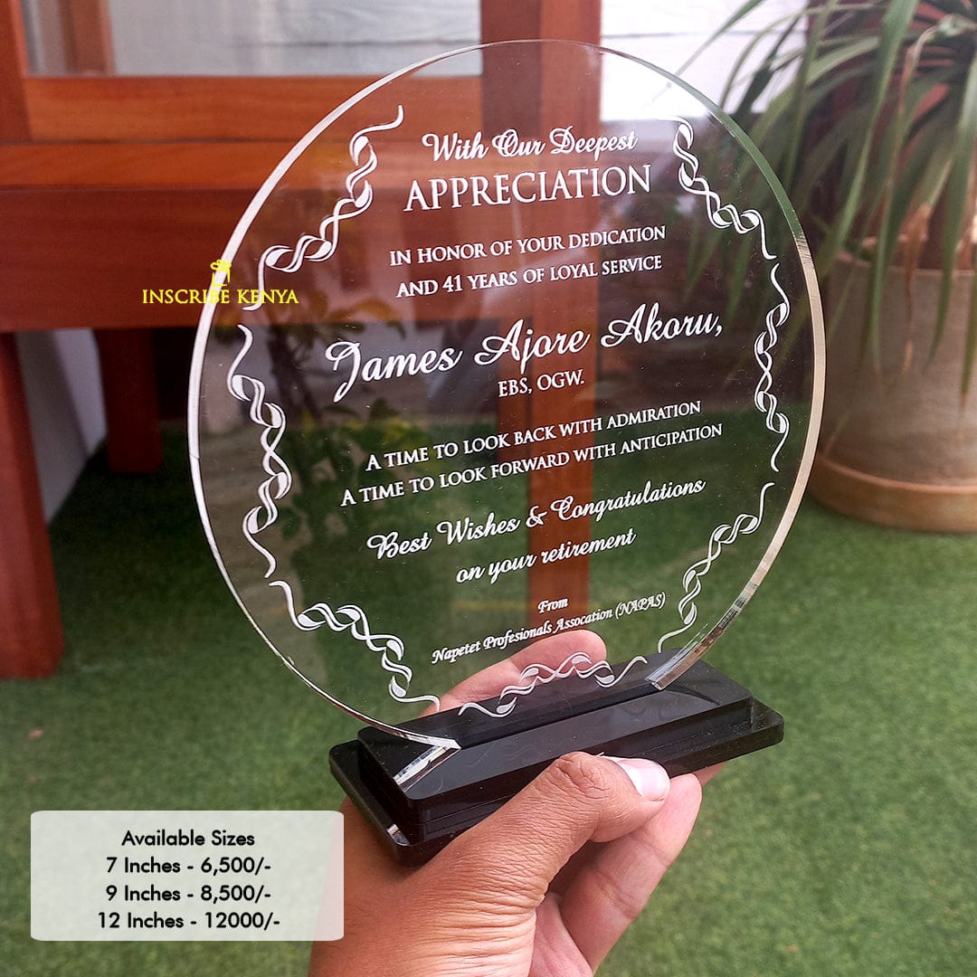 Round Acrylic Award Trophy
