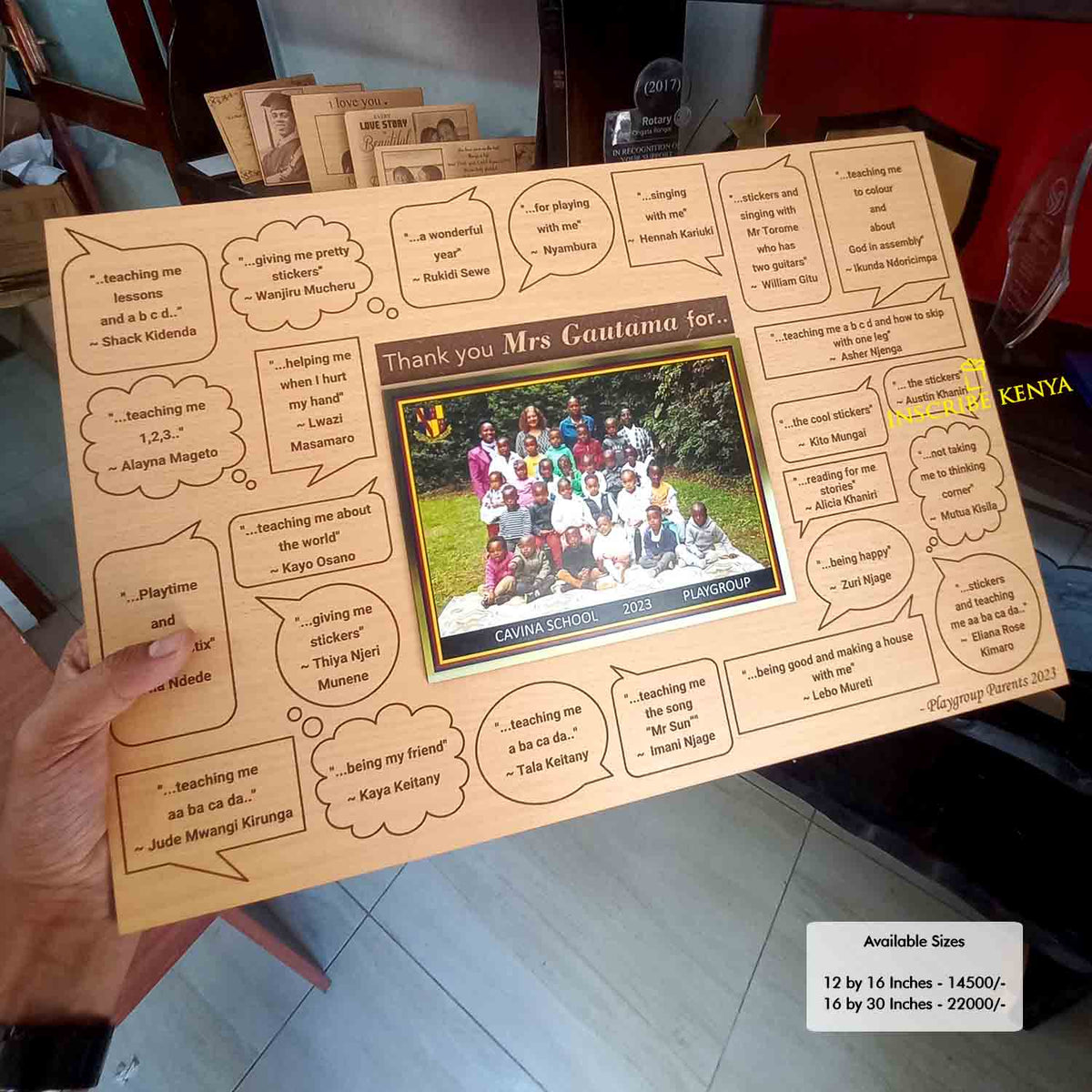 Inscribing Message Teacher Thank you Messages Wall Hang – InscribedGiftsKe