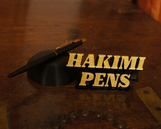 3D printed nameplate and pen holder