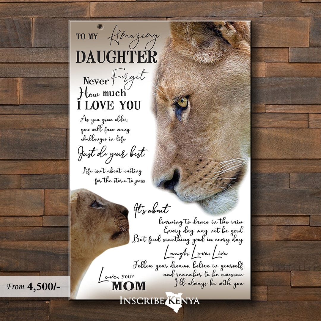 Lion Mom to daughter Wall Hang Decor