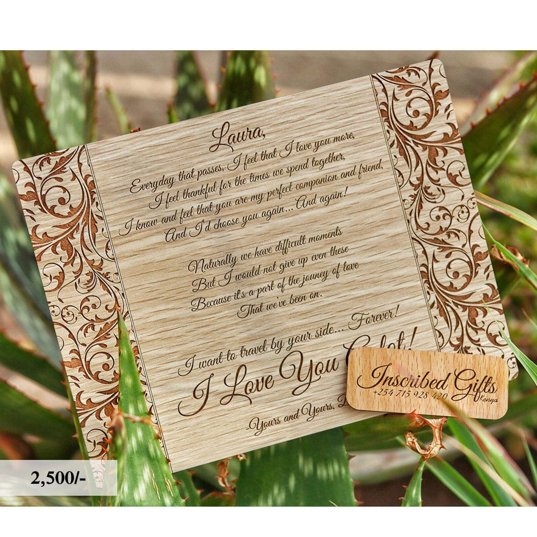 Wooden Message Frames – InscribedGiftsKe
