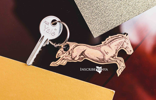 Horse Wooden Keychain