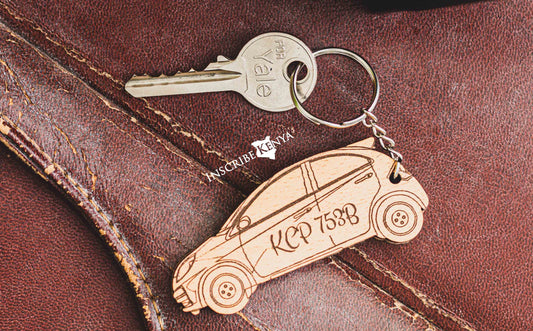 Car Wooden Keychain