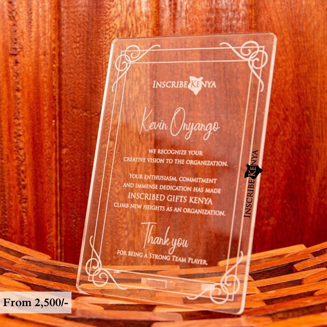 Acrylic Simple Inscribed Message Frame MF012