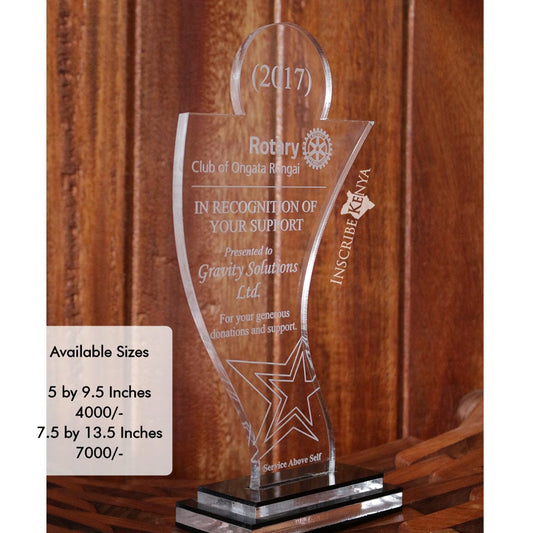 Acrylic Round Top Award/Tophy Plaque A014
