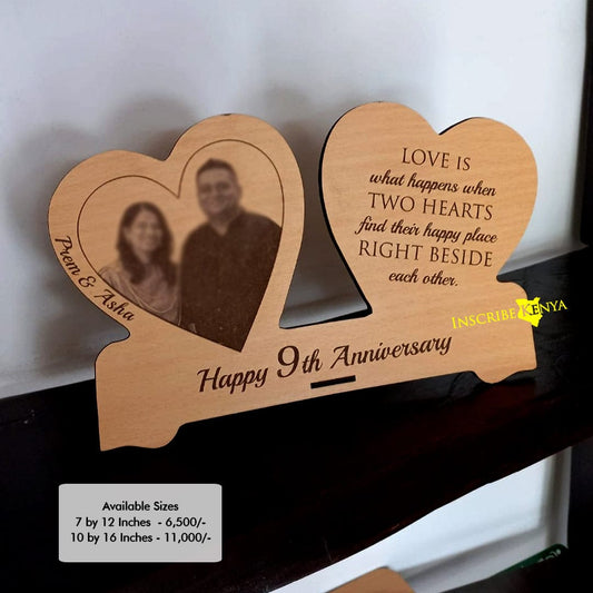 Wooden Hearts Photo Frame