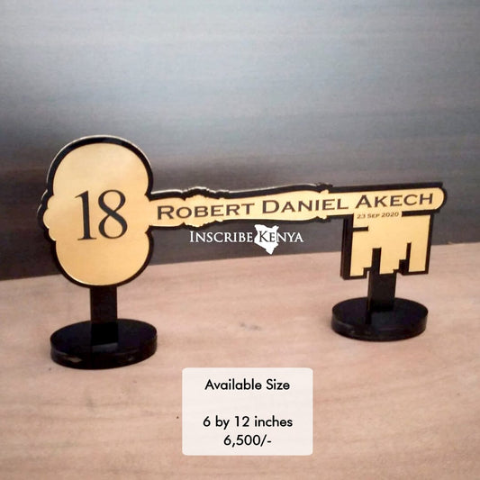 Acrylic Key Award/Trophy Plaque 18 A026